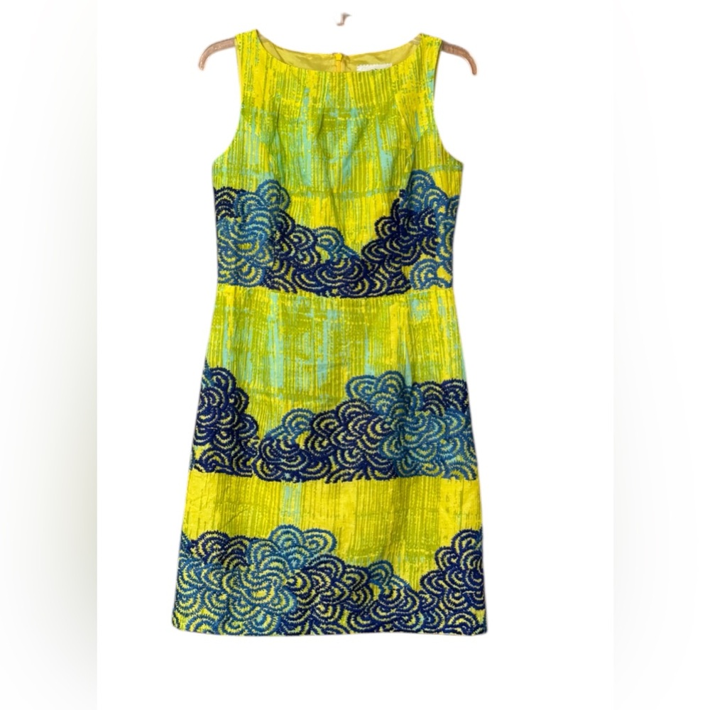 Like new! $188 Anthropologie Azure Scroll Dress 4 by Tabitha